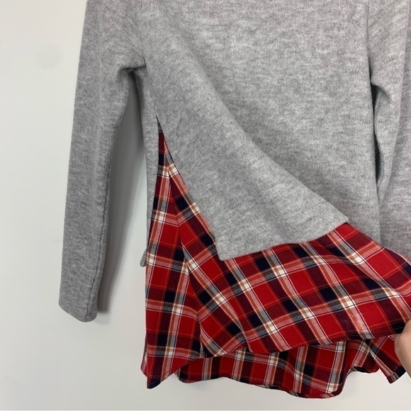 THML Cozy Layered Look Wallis Plaid Sweater Size Medium - Picture 6 of 11